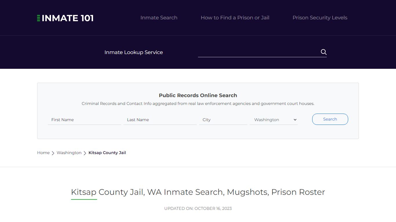 Kitsap County Jail, WA Inmate Search, Mugshots, Prison Roster